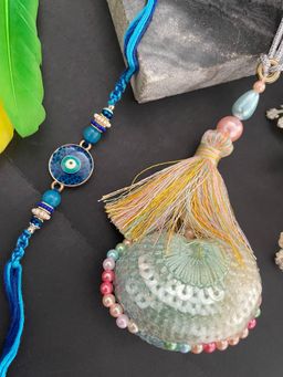 Digital Dress Room - Eye Evil/Tassel Lumba Rakhi (Set of 2)