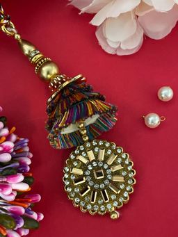 Digital Dress Room - Tassel Stone & Thread Latkan Lumba Rakhi