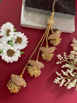 Digital Dress Room - Tassel Beads 4 Layer Latkan Lumba Rakhi