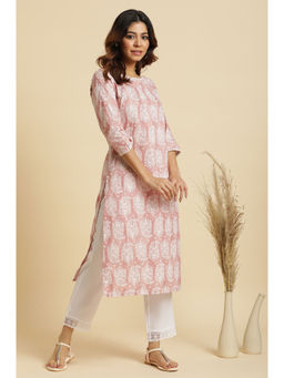 W - Pink Pinted Kurta