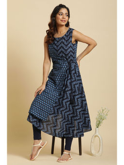 W - Blue Printed Kurta