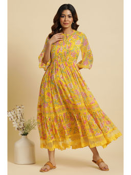 W - Yellow Floral Dress