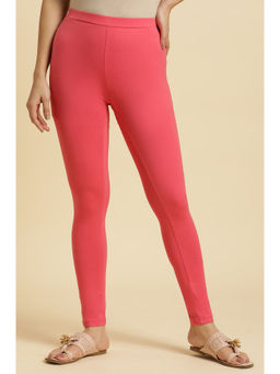 W - Pink Solid Leggings