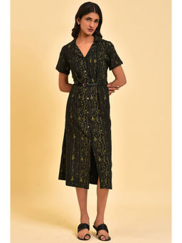 W - Black Printed Dress (Set of 2)