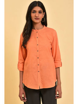 W - Peach Solid Shirt