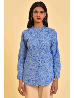 W - Blue Printed Shirt