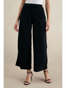 Femmella - Black Flared Knit Trouser