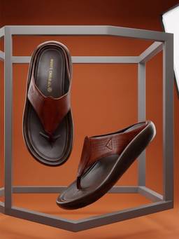 Monte Carlo - Men Brown Leather Comfort Casual Sandals