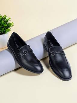 Truffle Collection - Women Black Synthetic Leather Loafers