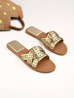 Zebba - Women Gold Arlo Flats