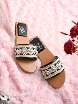 Zebba - Women Black Amina Flats