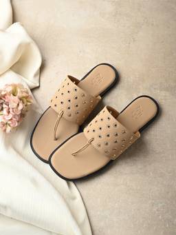 Zebba - Women Beige Shareen Flats