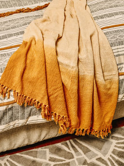 Twig & Twine - Aurora Tie & Dye Yellow Throw