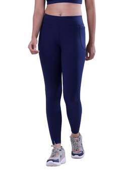 TWIN BIRDS - Navy Blue Active Leggings