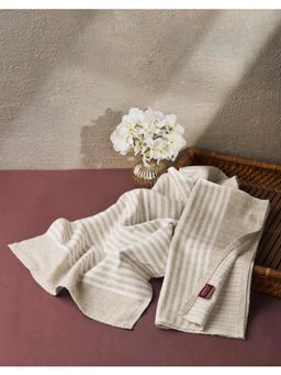 Fabindia - Beige Shahi Woven Cotton Hand Towel (Pack of 2)