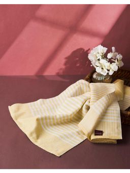 Fabindia - Yellow Shahi Woven Cotton Hand Towel (Pack of 2)