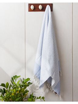 Fabindia - Blue Shahi Woven Cotton Bath Towel