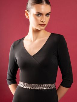 PANASH - Silver Plated Statement Waist Chain