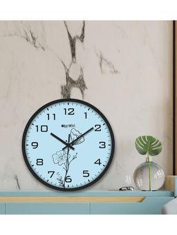 Olive Tree - Blue Floral Wall Clock