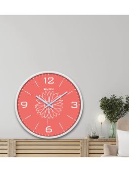 Olive Tree - Orange Floral Wall Clock
