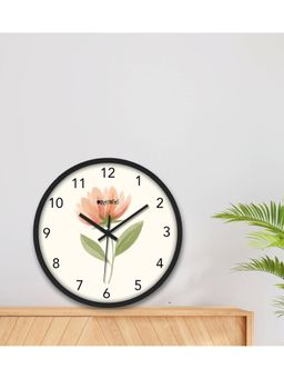 Olive Tree - Off-White Floral Wall Clock