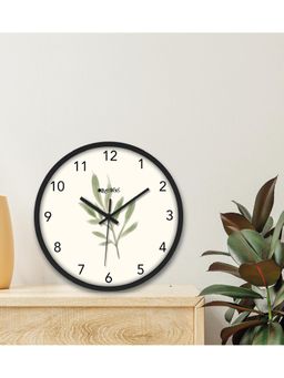 Olive Tree - Off-White Floral Wall Clock