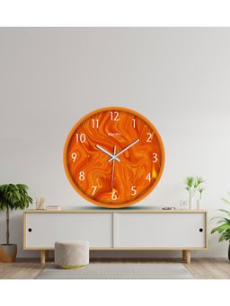 Olive Tree - Orange Abstract Wall Clock