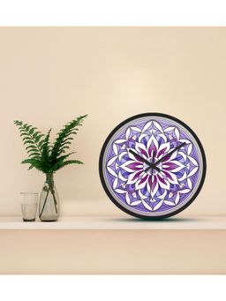 Olive Tree - Purple Floral Wall Clock