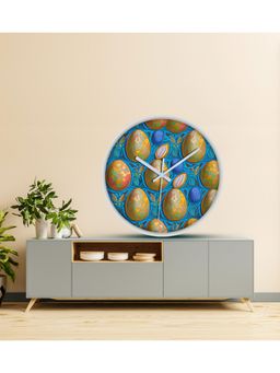 Olive Tree - Blue Printed Wall Clock
