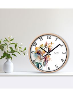 Olive Tree - White Floral Wall Clock