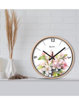 Olive Tree - White Floral Wall Clock