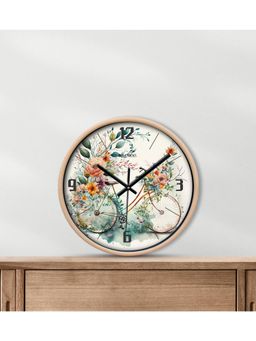 Olive Tree - White Floral Wall Clock