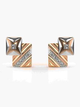 Valanova - Sterling Silver Plated with Rose Gold and Certified Lab Grown Diamond 0.29 Cts Earrings