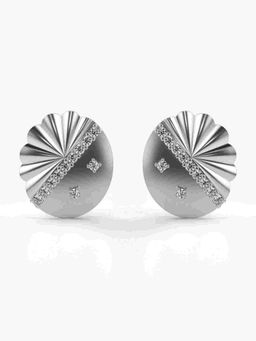Valanova - Sterling Silver Plated with White Gold and Certified Lab Grown Diamond 0.26 Cts Earrings