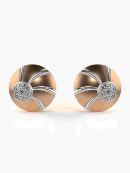 Valanova - Sterling Silver Plated with Rose Gold and Certified Lab Grown Diamond 0.30 Cts Earrings