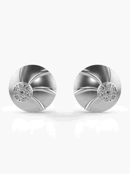 Valanova - Sterling Silver Plated with White Gold and Certified Lab Grown Diamond 0.30 Cts Earrings