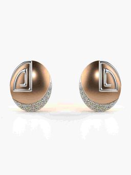 Valanova - Sterling Silver Plated with Rose Gold and Certified Lab Grown Diamond 0.22 Cts Earrings