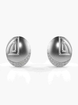 Valanova - Sterling Silver Plated with White Gold and Certified Lab Grown Diamond 0.22 Cts Earrings