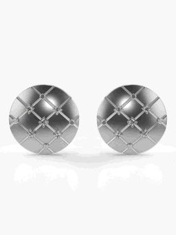 Valanova - Sterling Silver Plated with White Gold and Certified Lab Grown Diamond 0.14 Cts Earrings