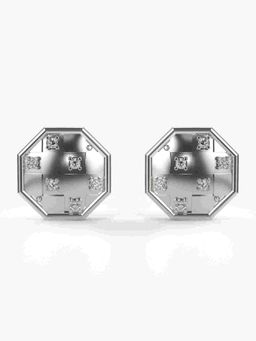 Valanova - Sterling Silver Plated with White Gold and Certified Lab Grown Diamond 0.26 Cts Earrings