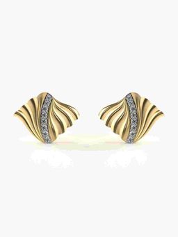 Valanova - Sterling Silver Plated with Yellow Gold and Certified Lab Grown Diamond 0.34 Cts Earrings