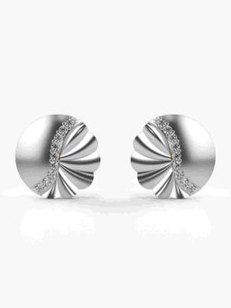 Valanova - Sterling Silver Plated with White Gold and Certified Lab Grown Diamond 0.25 Cts Earrings