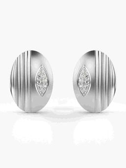 Valanova - Sterling Silver Plated with White Gold and Certified Lab Grown Diamond 0.13 Cts Earrings