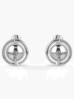 Valanova - Sterling Silver Plated with White Gold and Certified Lab Grown Diamond 0.29 Cts Earrings
