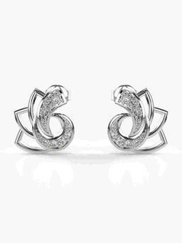 Valanova - Sterling Silver Plated with White Gold and Certified Lab Grown Diamond 0.33 Cts Earrings