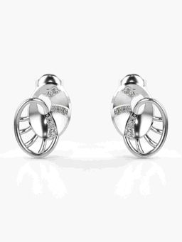 Valanova - Sterling Silver Plated with White Gold and Certified Lab Grown Diamond 0.13 Cts Earrings