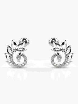 Valanova - Sterling Silver Plated with White Gold and Certified Lab Grown Diamond 0.30 Cts Earrings