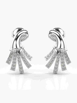 Valanova - Sterling Silver Plated with White Gold and Certified Lab Grown Diamond 0.30 Cts Earrings
