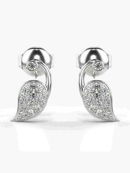 Valanova - Sterling Silver Plated with White Gold and Certified Lab Grown Diamond 0.28 Cts Earrings