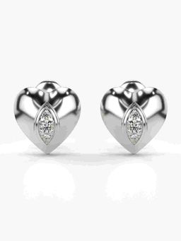 Valanova - Sterling Silver Plated with White Gold and Certified Lab Grown Diamond 0.13 Cts Earrings